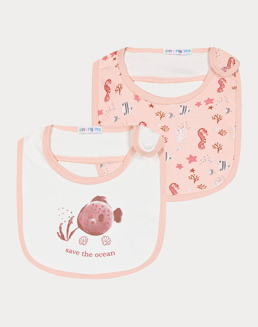Energiers baveta bebe fetite (set 2 piese) ^
