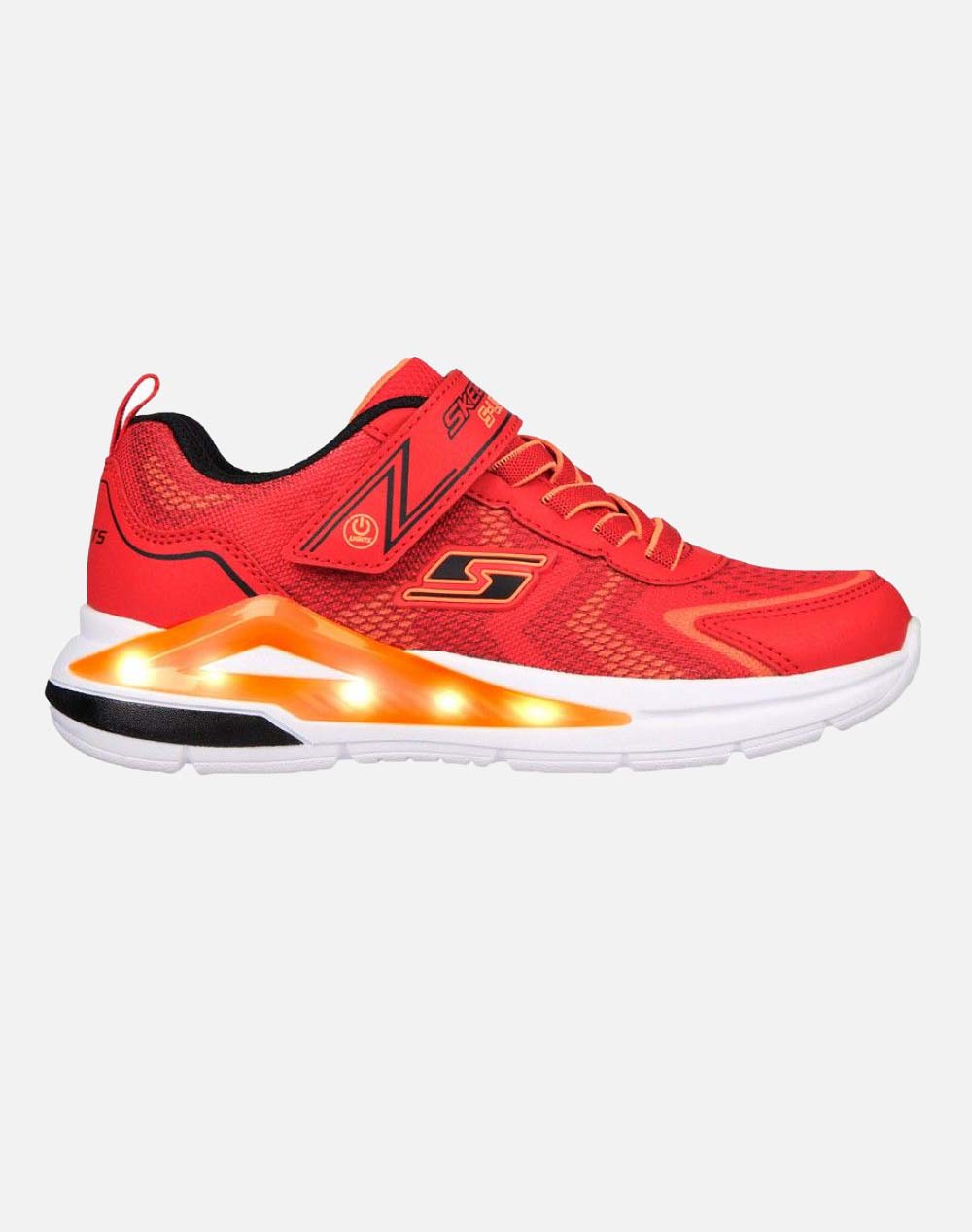 Skechers lighted gore & strap sneaker w/ lateral tech piece