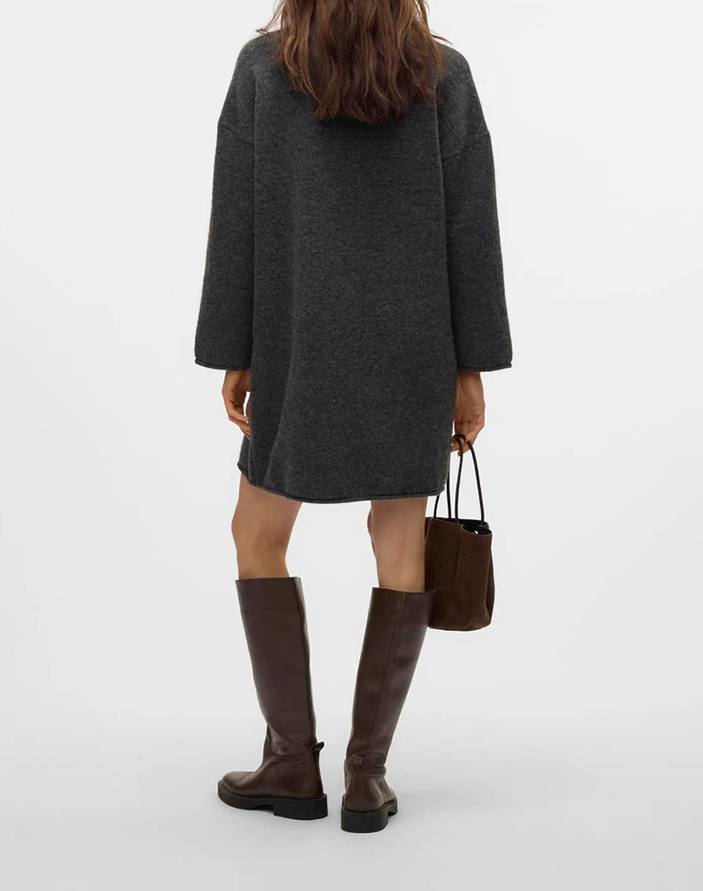 AWARE BY VERO MODA VMGEMMA LS ROLL NECK KNIT DRESS VMA NOOS