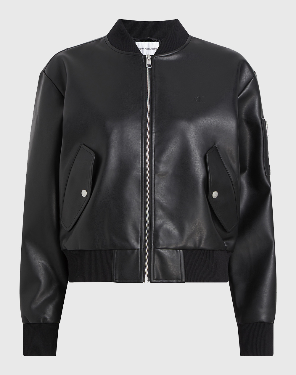 Calvin klein faux leather bomber jacket