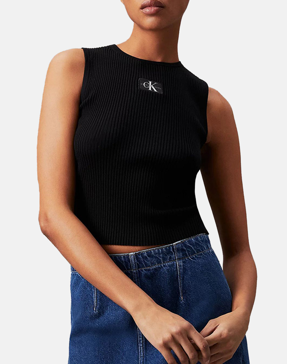 Calvin klein woven label sweater tank top