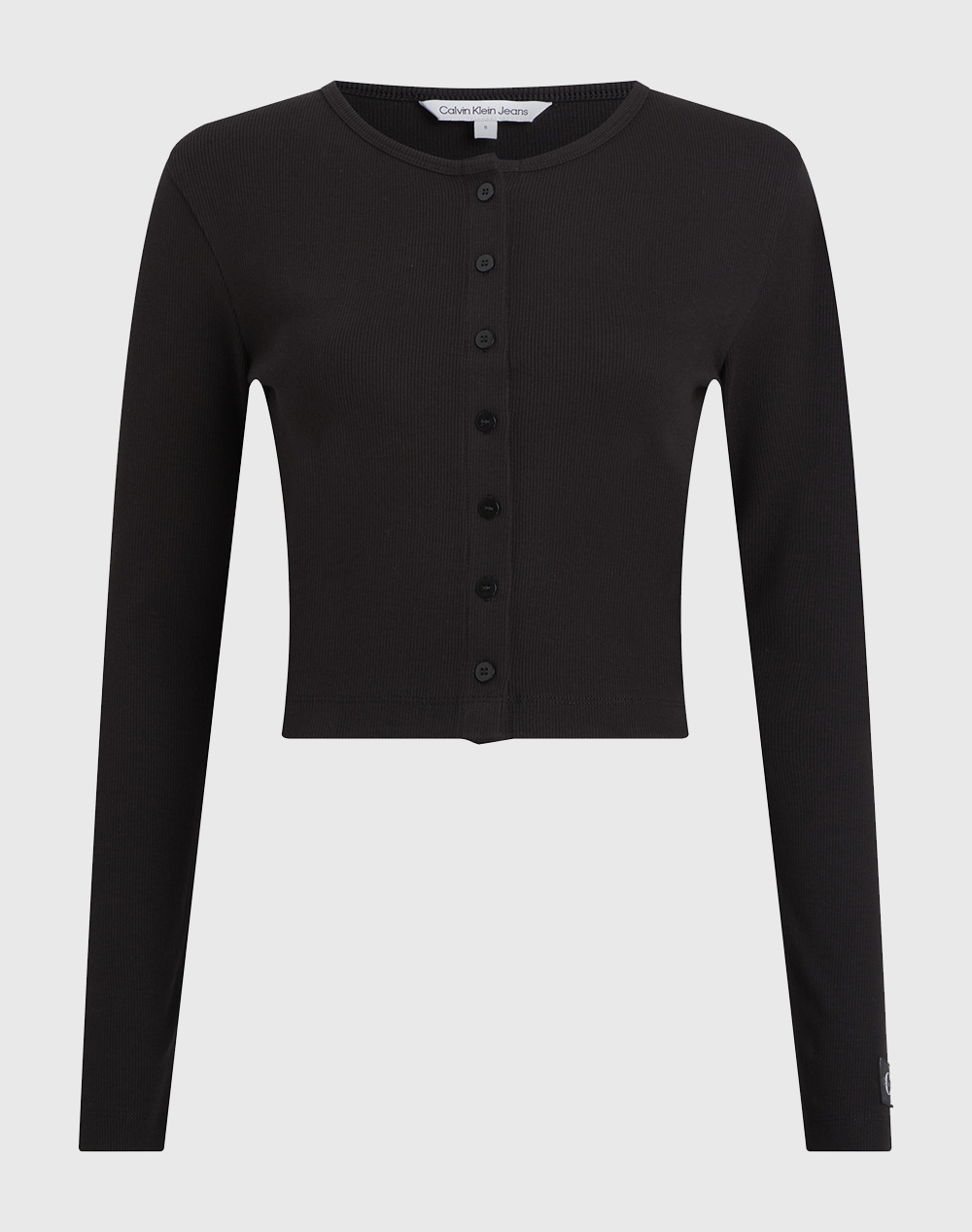 Calvin klein woven label rib cardigan