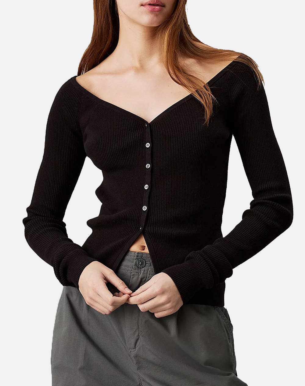 Calvin klein button sweater cardigan