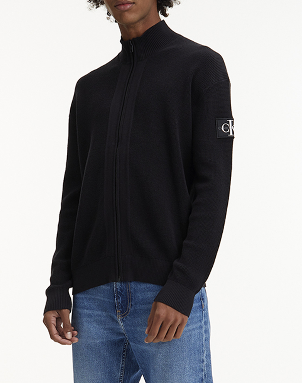 Calvin klein core badge sweater zip through