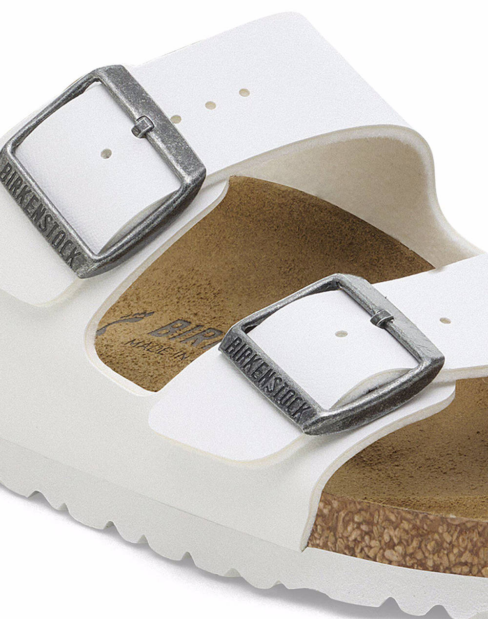 BIRKENSTOCK SYNTHETICS ARIZONA BF WHITE 35 - 46 NARROW CORE ESSENTIAL INCALTAMINTE UNISEX