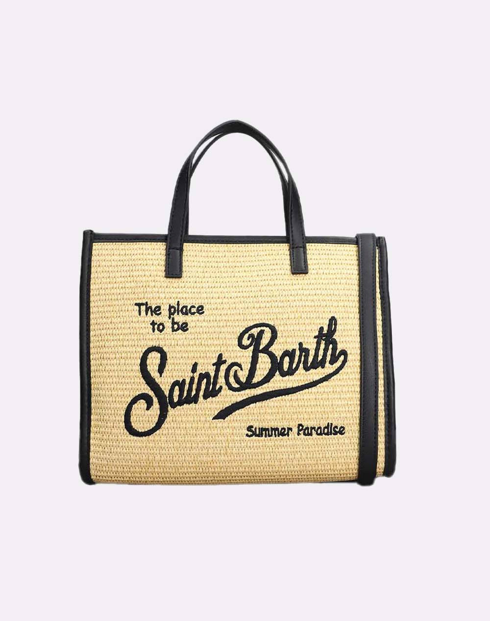 MC2 VIVIAN MID STRAW STRAW HANDBAG WITH PIPING (Dimensiuni: 28 x 23cm.)