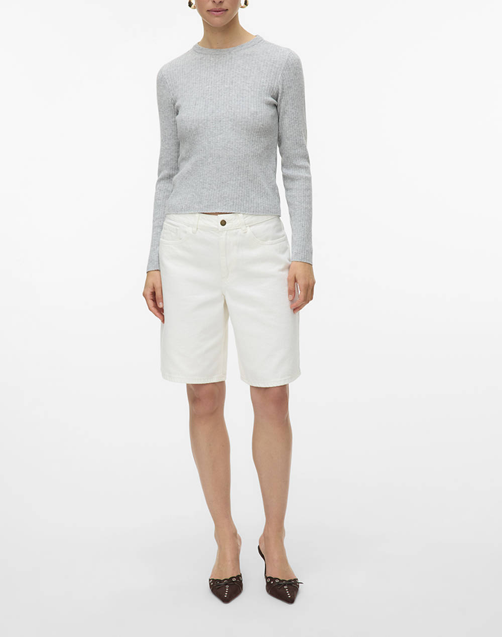 AWARE BY VERO MODA VMSAGE HR BERMUDA ECRU SHORTS VMA
