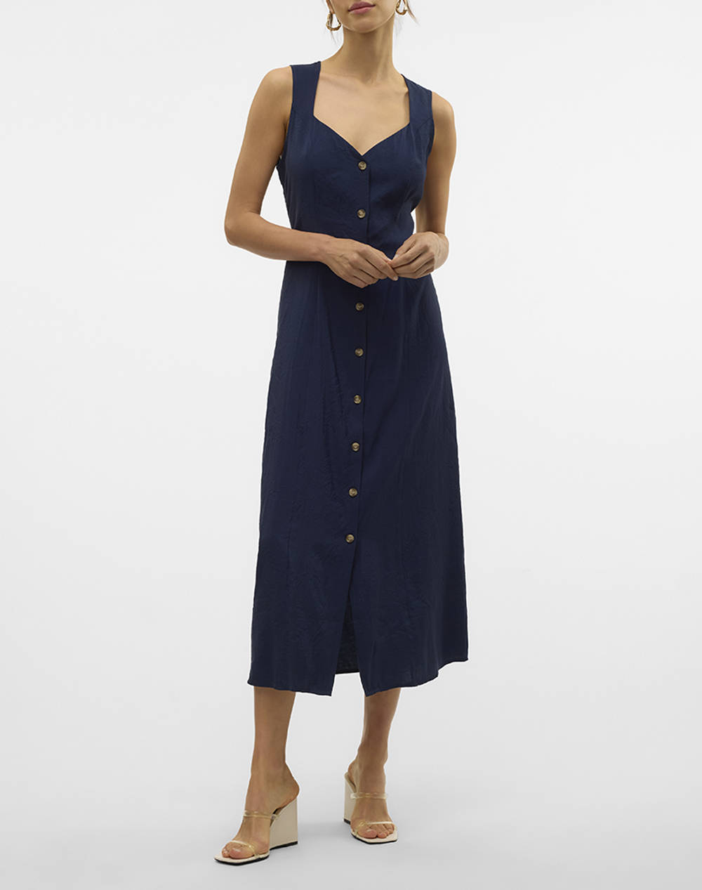 AWARE BY VERO MODA VMROSIE SL V-NECK 7/8 DRESS VMA