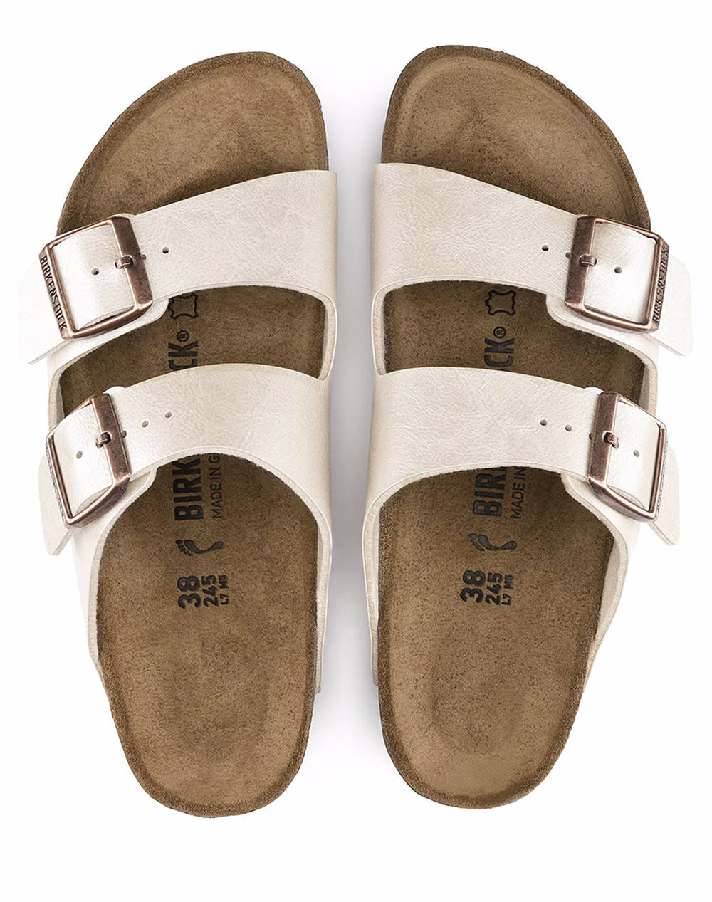 BIRKENSTOCK S26 SYNTHETICS ARIZONA BF GRACEFUL PEARL WHITE 35 - 43 NARROW SEASONAL INCALTAMINTE DAMA