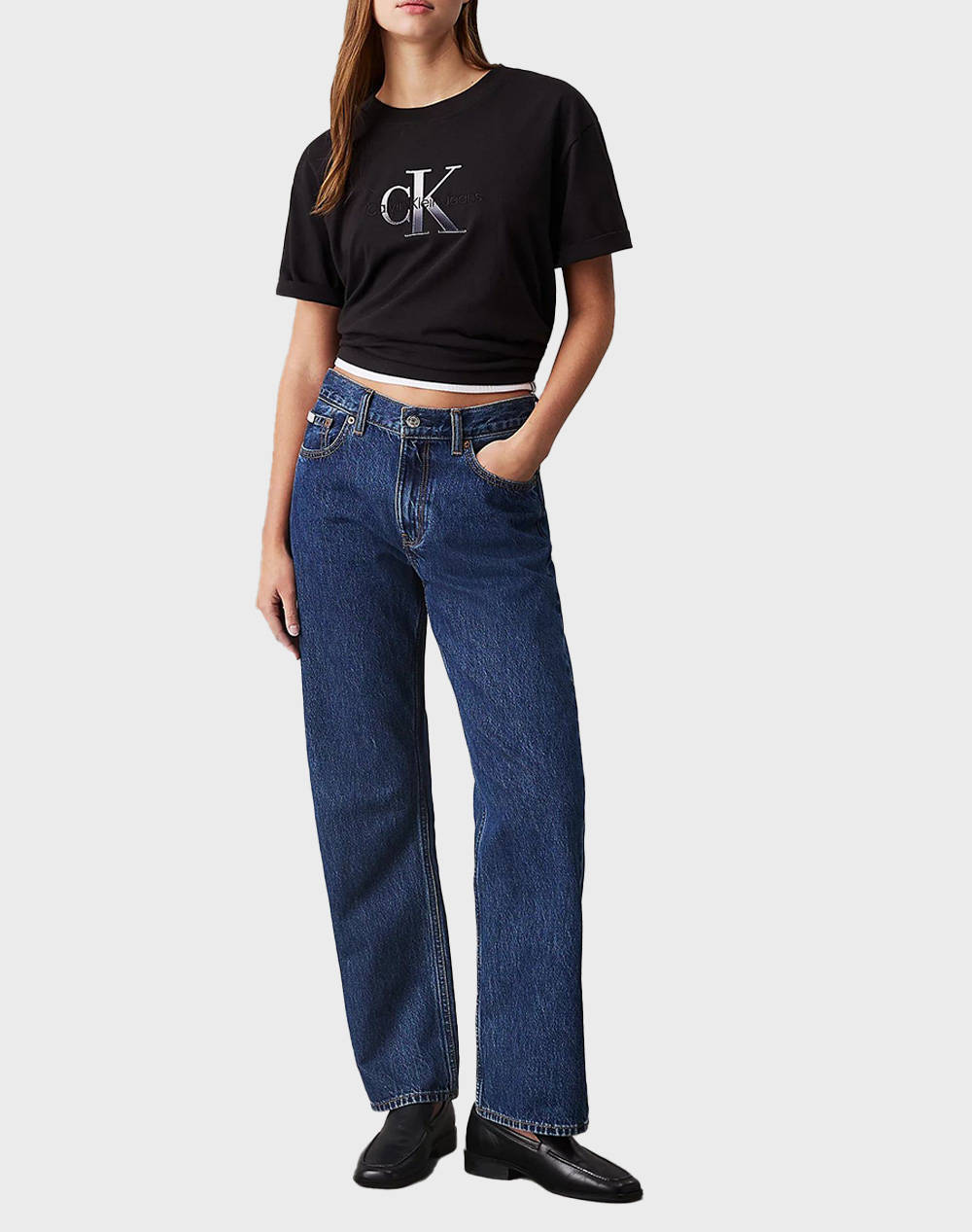 CALVIN KLEIN JEANS EMBROIDERED MONOLOGO TEE