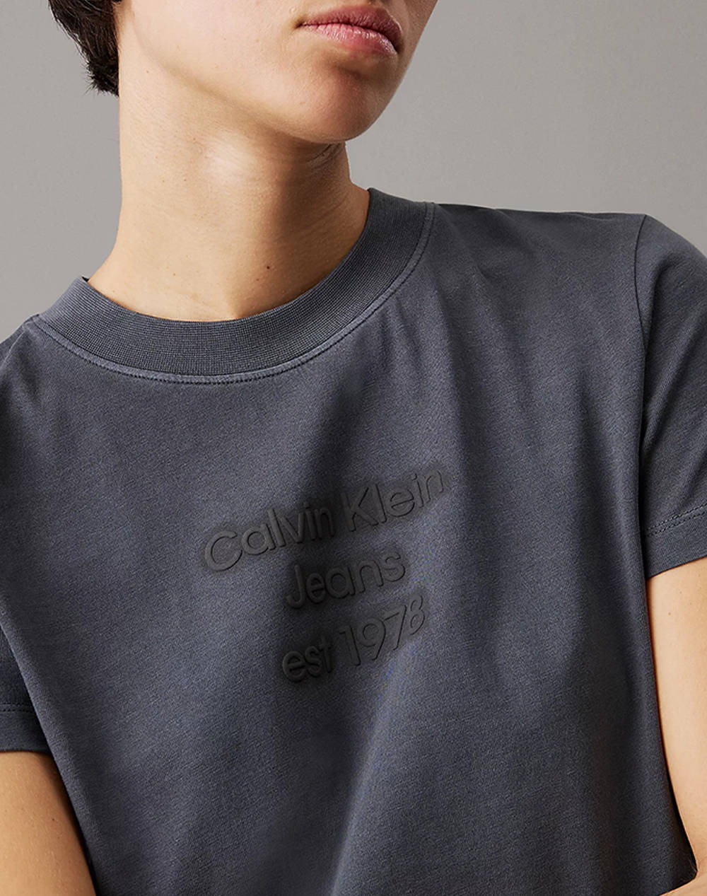 CALVIN KLEIN JEANS WASHED PUFF PRINT BABY TEE