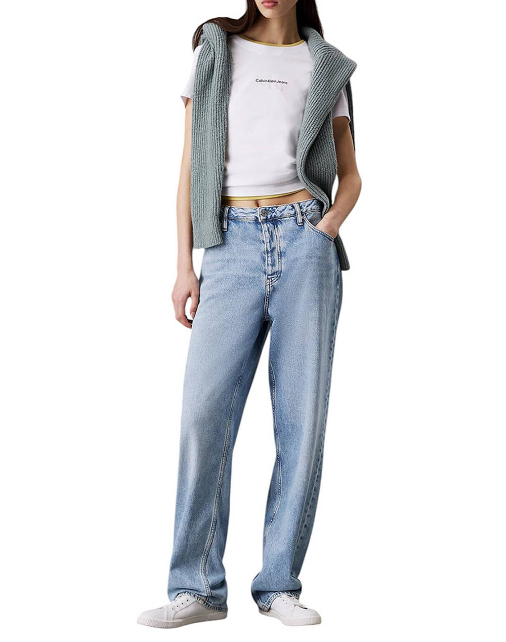 CALVIN KLEIN JEANS GRADIENT MONOLOGO SLIM TEE
