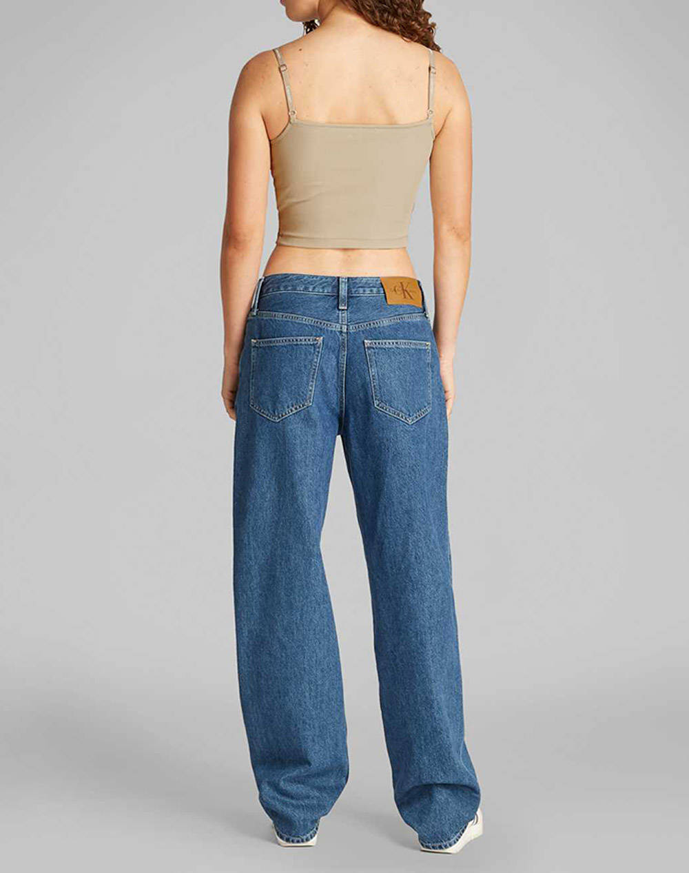 CALVIN KLEIN LOGO ELASTIC STRAPPY TOP