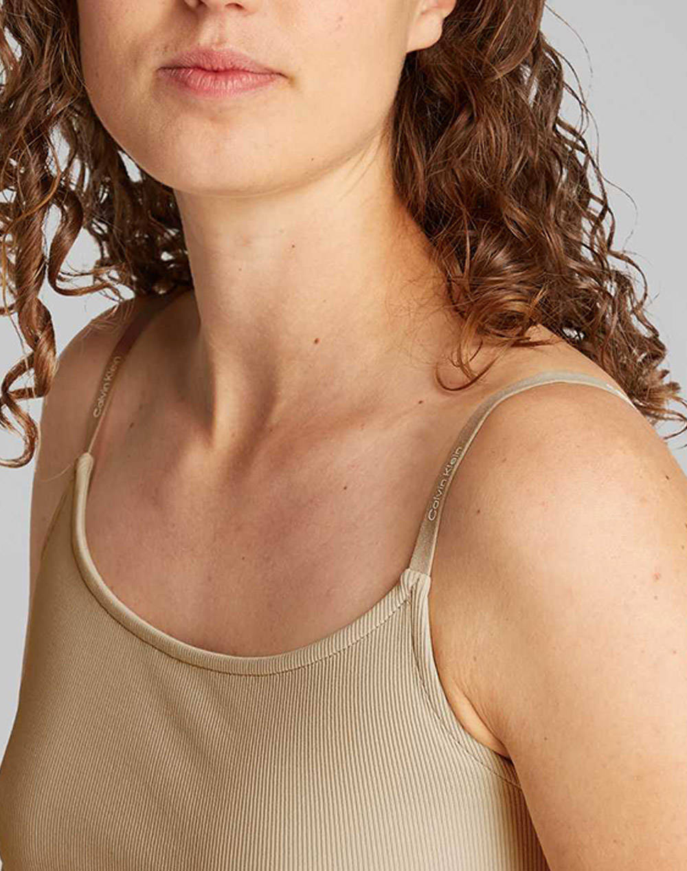 CALVIN KLEIN LOGO ELASTIC STRAPPY TOP