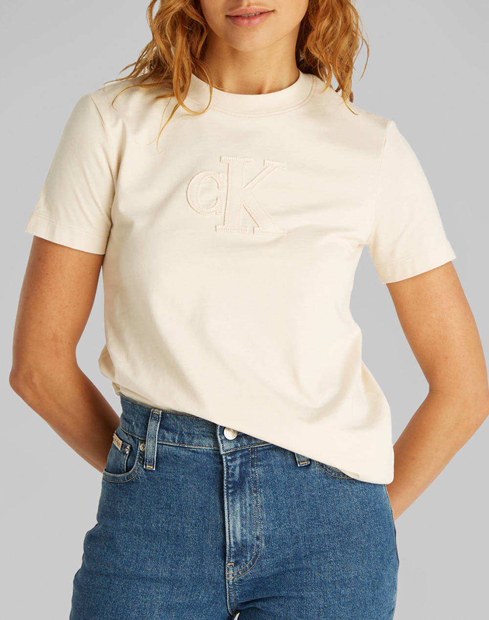 CALVIN KLEIN JEANS CK APPLIQUE REGULAR TEE