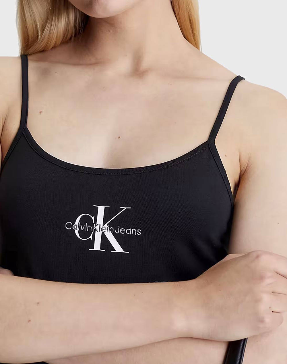 CALVIN KLEIN JEANS MONOLOGO STRAPPY DRESS