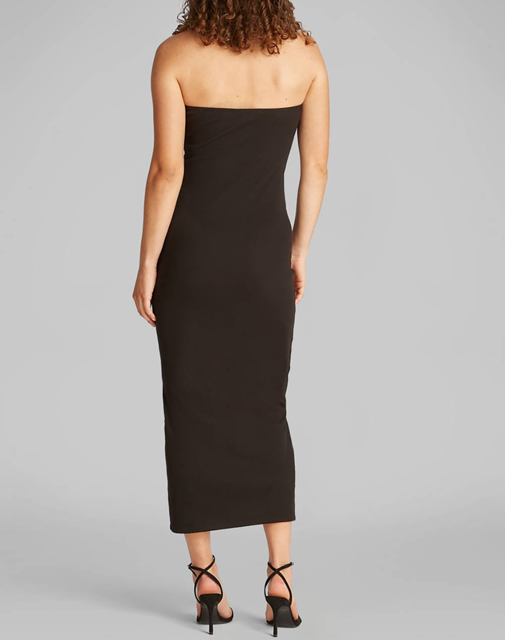 CALVIN KLEIN JEANS WOVEN LABEL RIB SLEEVELESS DRESS