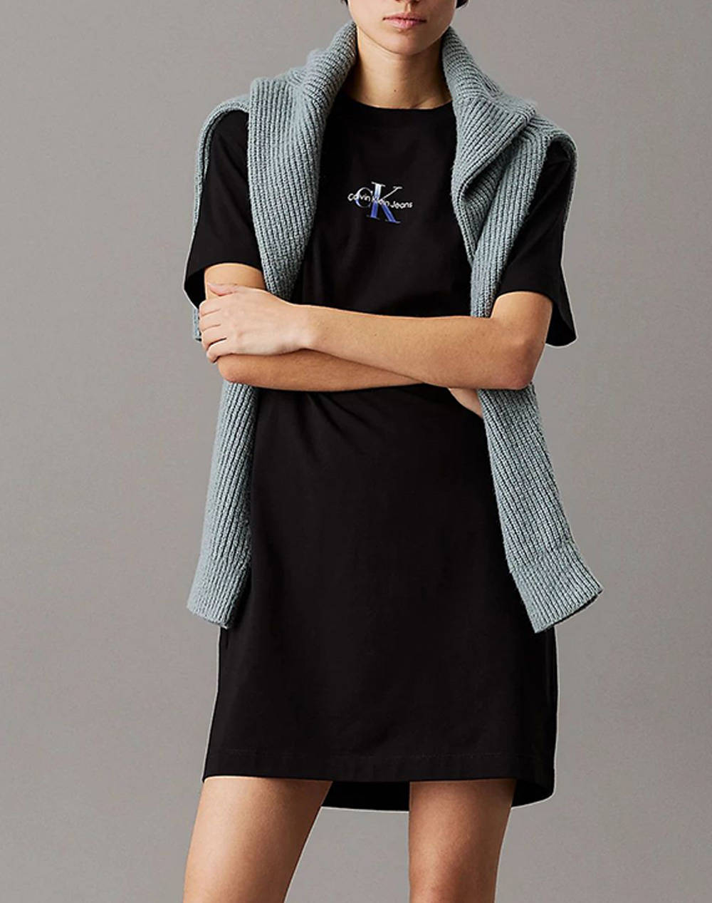 CALVIN KLEIN JEANS GRADIENT MONOLOGO TEE DRESS