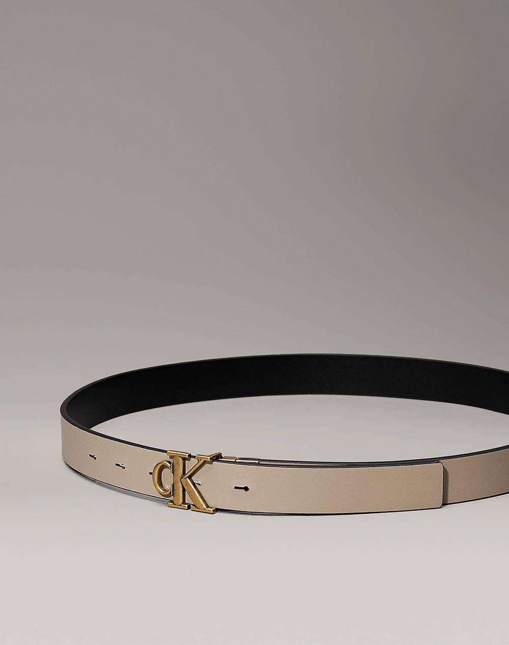 CALVIN KLEIN JEANS MONOGRAM PLACQUE BUCKLE 25MM REV