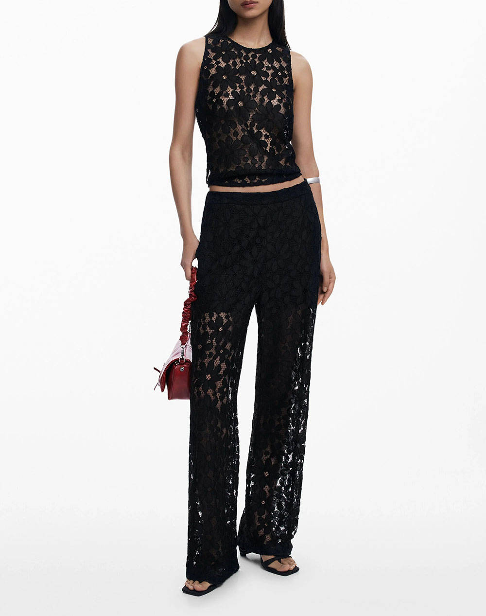 DESIGUAL D2 PANT_LACELONG PANTALONI DE DAMA