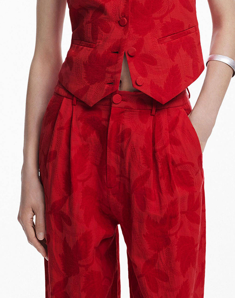 DESIGUAL D2 PANT_SUITROJO PANTALONI DE DAMA