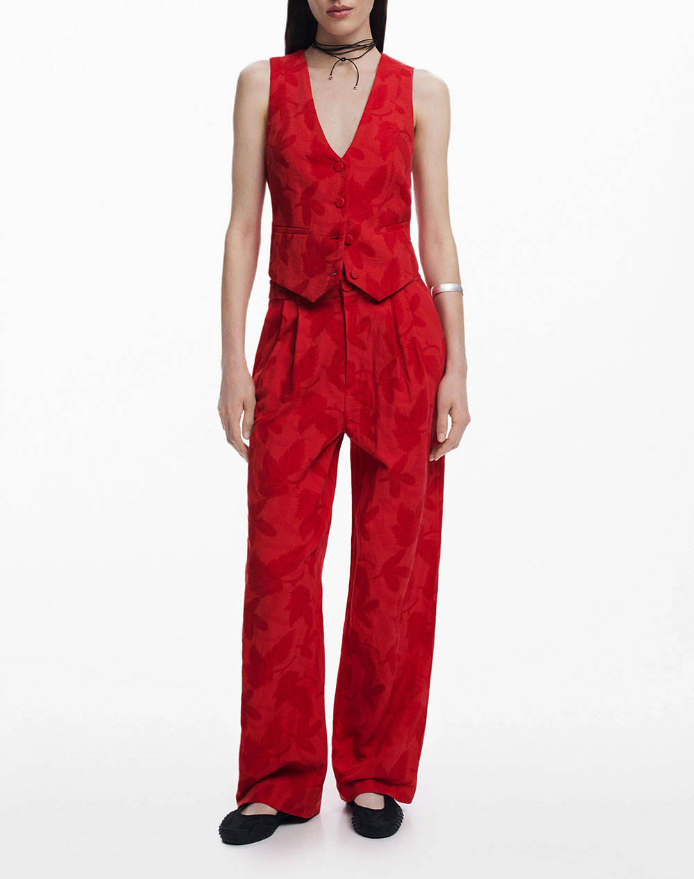 DESIGUAL D2 PANT_SUITROJO PANTALONI DE DAMA