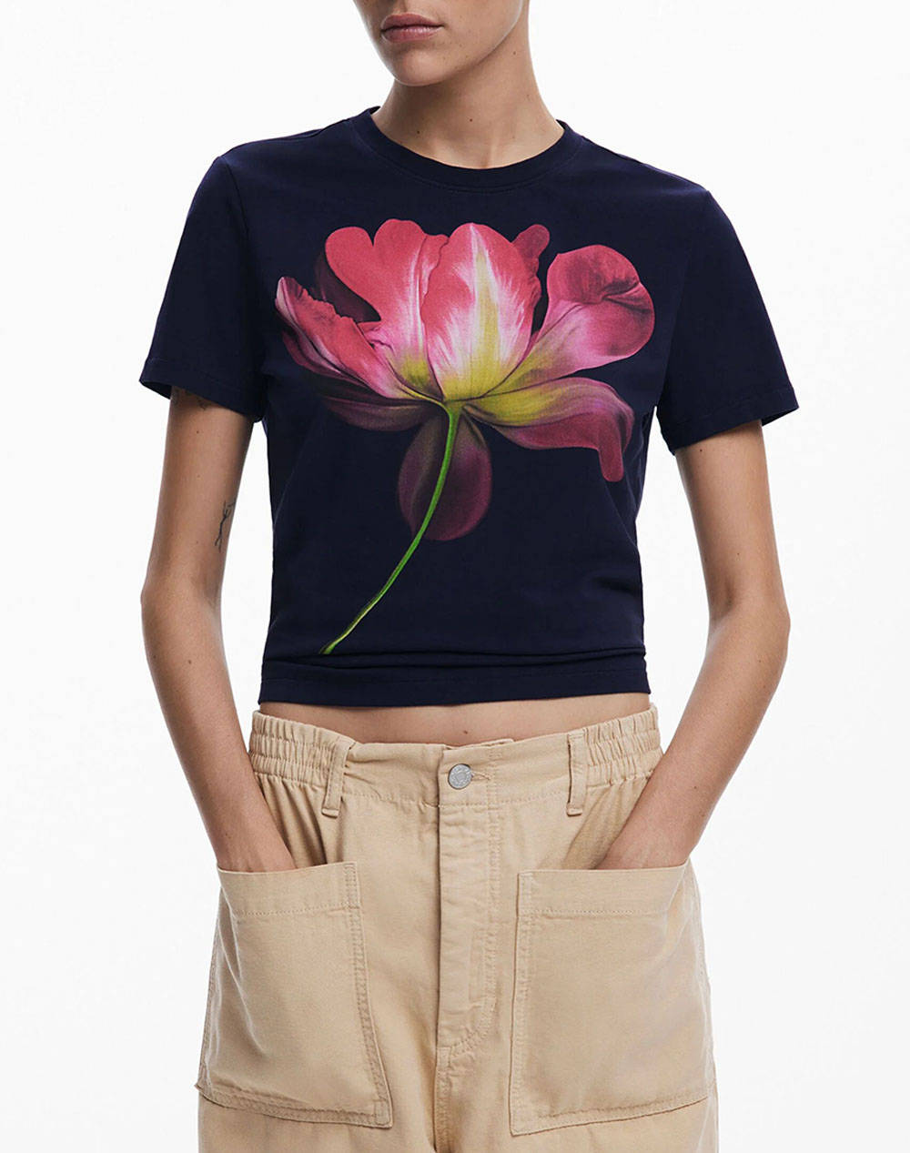 DESIGUAL D2 TS_PLATA BLUZA DE DAMA