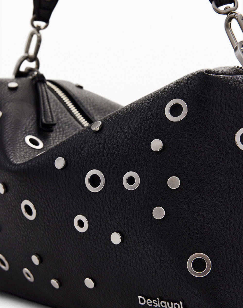 DESIGUAL D2 BAG_REBEL BERGAMO BLACK GEANTA DE DAMA (Dimensiuni: 30 x 17 x 11cm.)