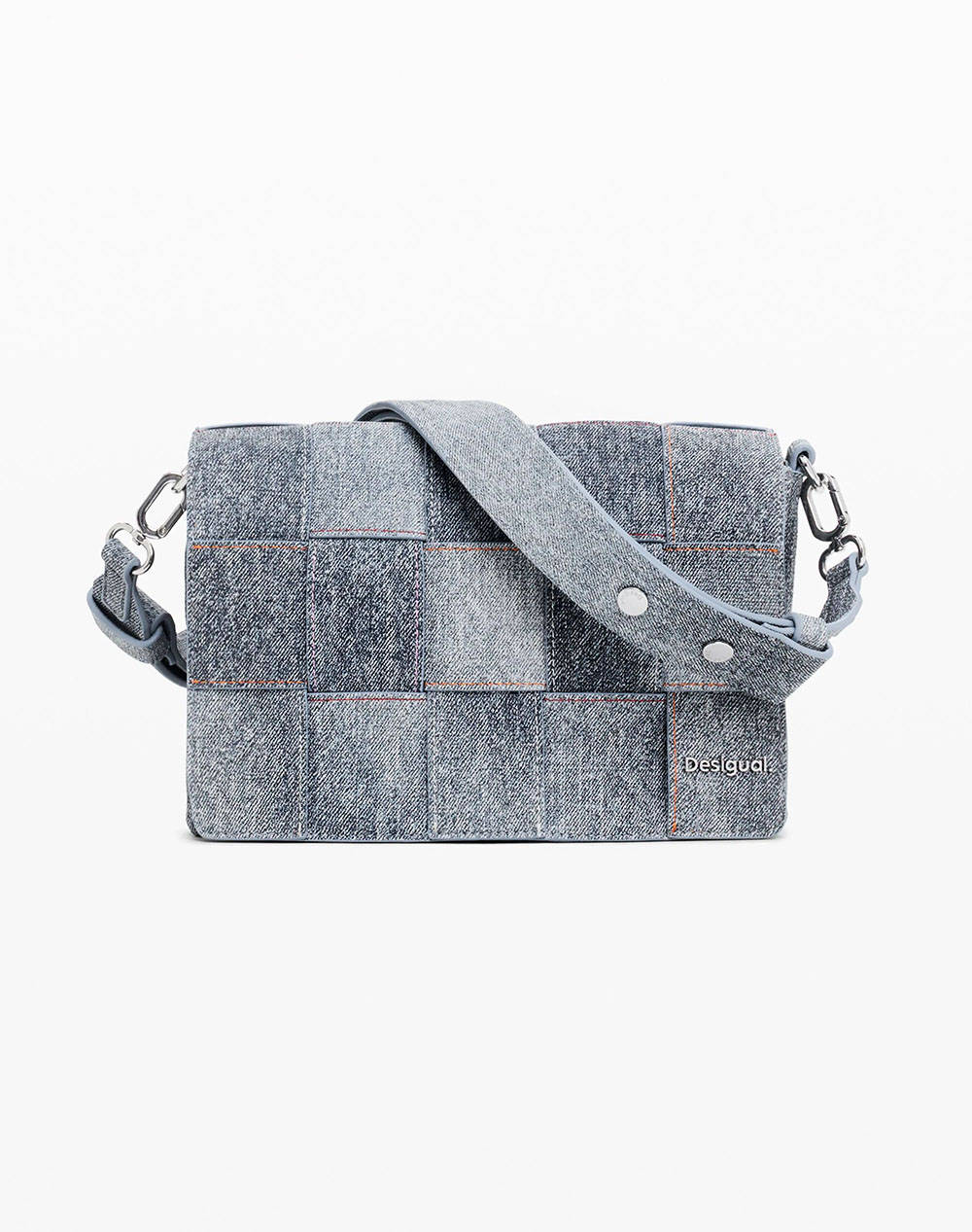 DESIGUAL D2 BAG_YOKO PU DENIM DOR GEANTA DE DAMA (Dimensiuni: 27.50 x 17.50 x 6cm.)