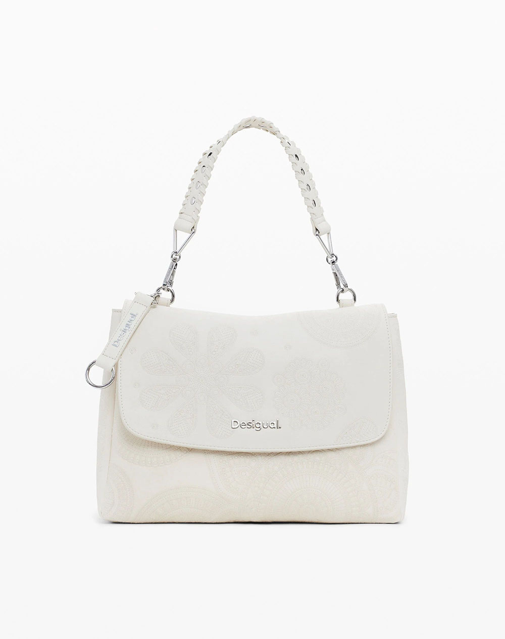 DESIGUAL D3 BAG_DEJAVU POSADAS ECRU GEANTA DE DAMA (Dimensiuni: 32 x 23 x 12cm.)
