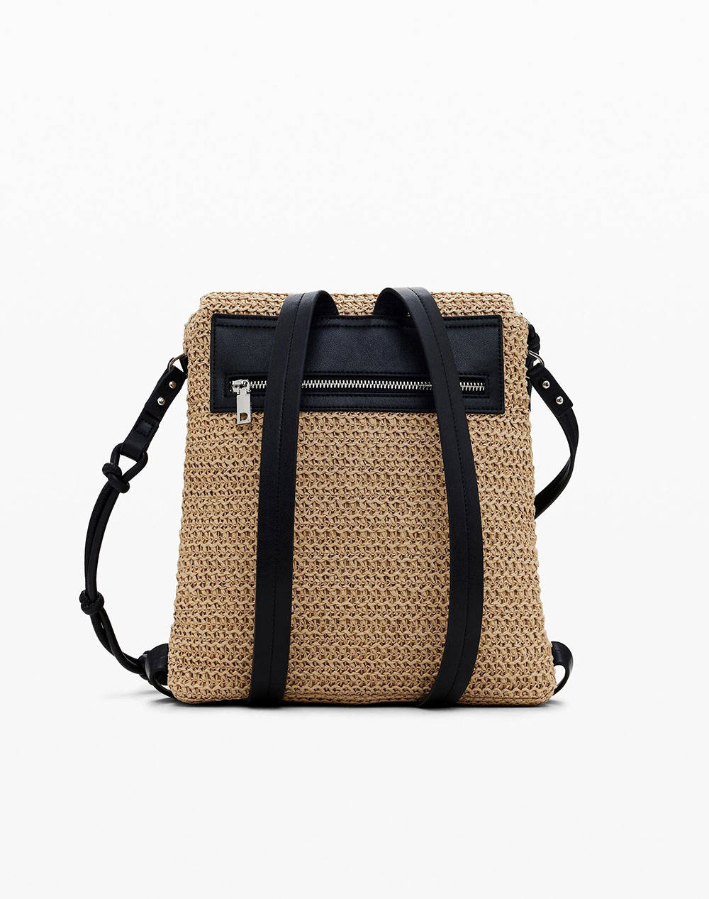 DESIGUAL D2 BACK_HALF LOGO RAFFIA H GEANTA DE DAMA (Dimensiuni: 27 x 29 x 11.5cm.)