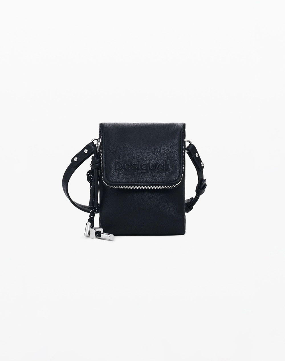 DESIGUAL D2 MONE_HALF PHONE BLACK PORTOFEL DE DAMA (Dimensiuni: 12 x 17.5 x 5cm.)