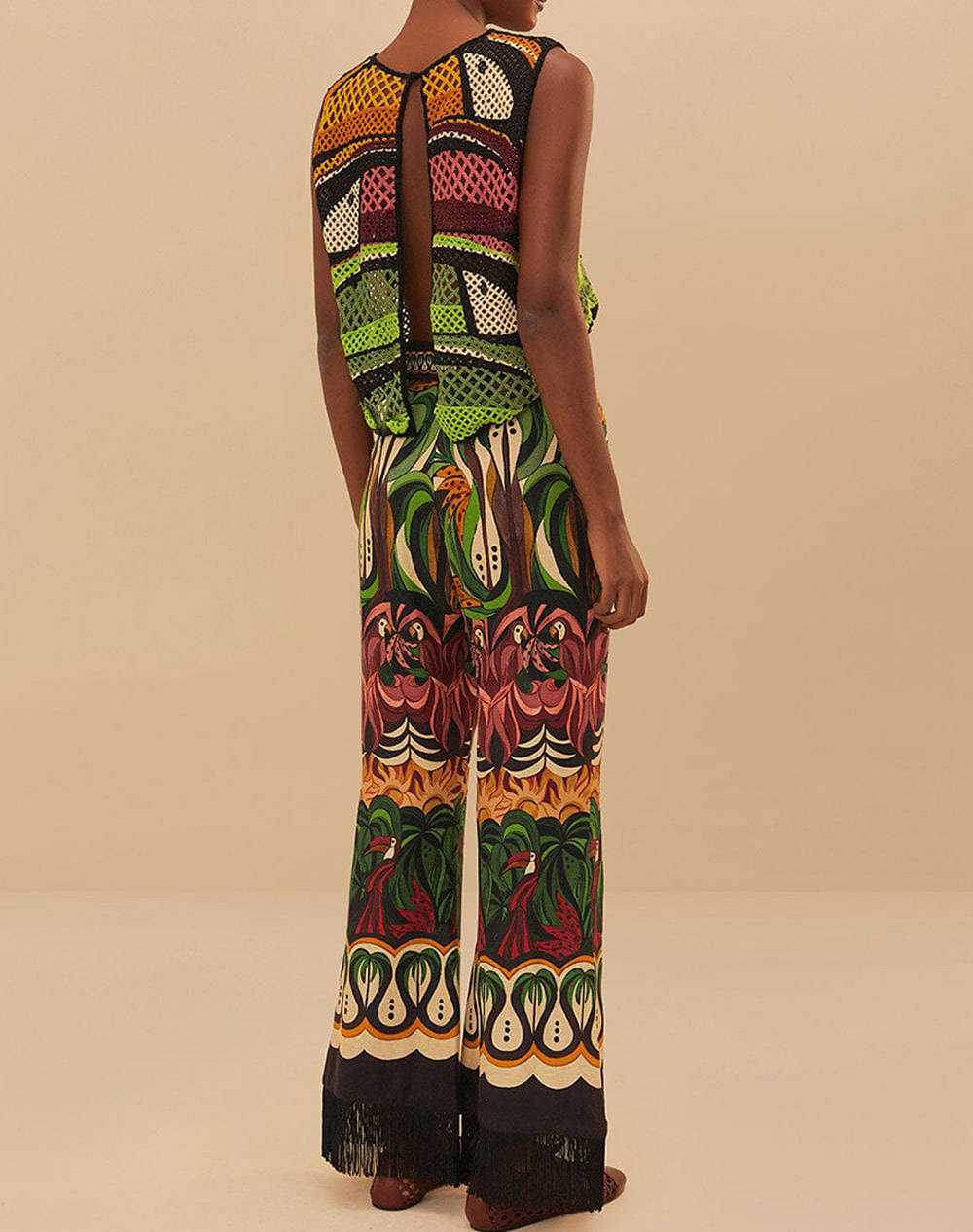 FARM RIO COCONUT TREE FLOW PANTS