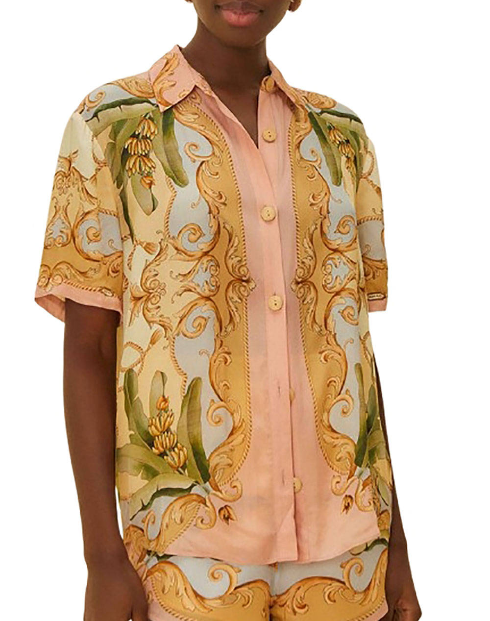 FARM RIO BANANA ROYALTY KALENDOSCOPE MULTICOLOR SHIRT