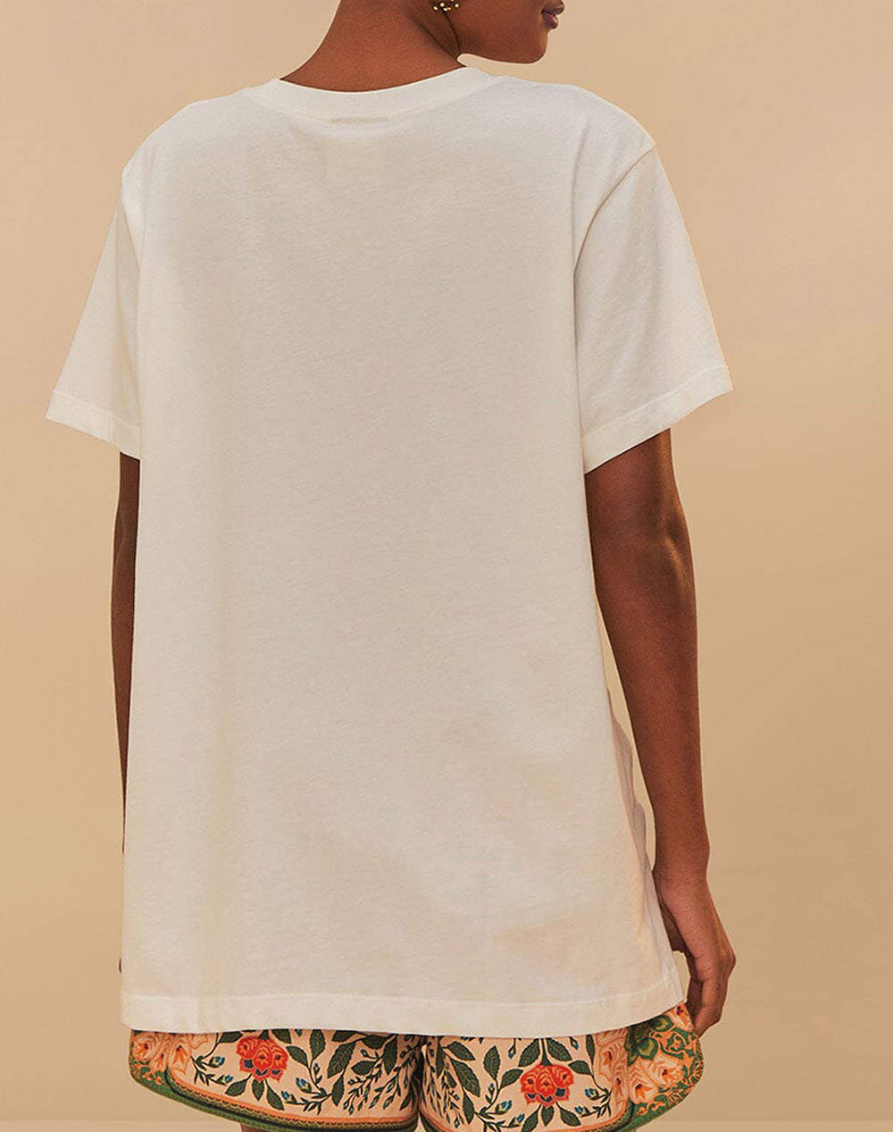 FARM RIO BANANA COCINA OFF-WHITE RELAXED T-SHIRT