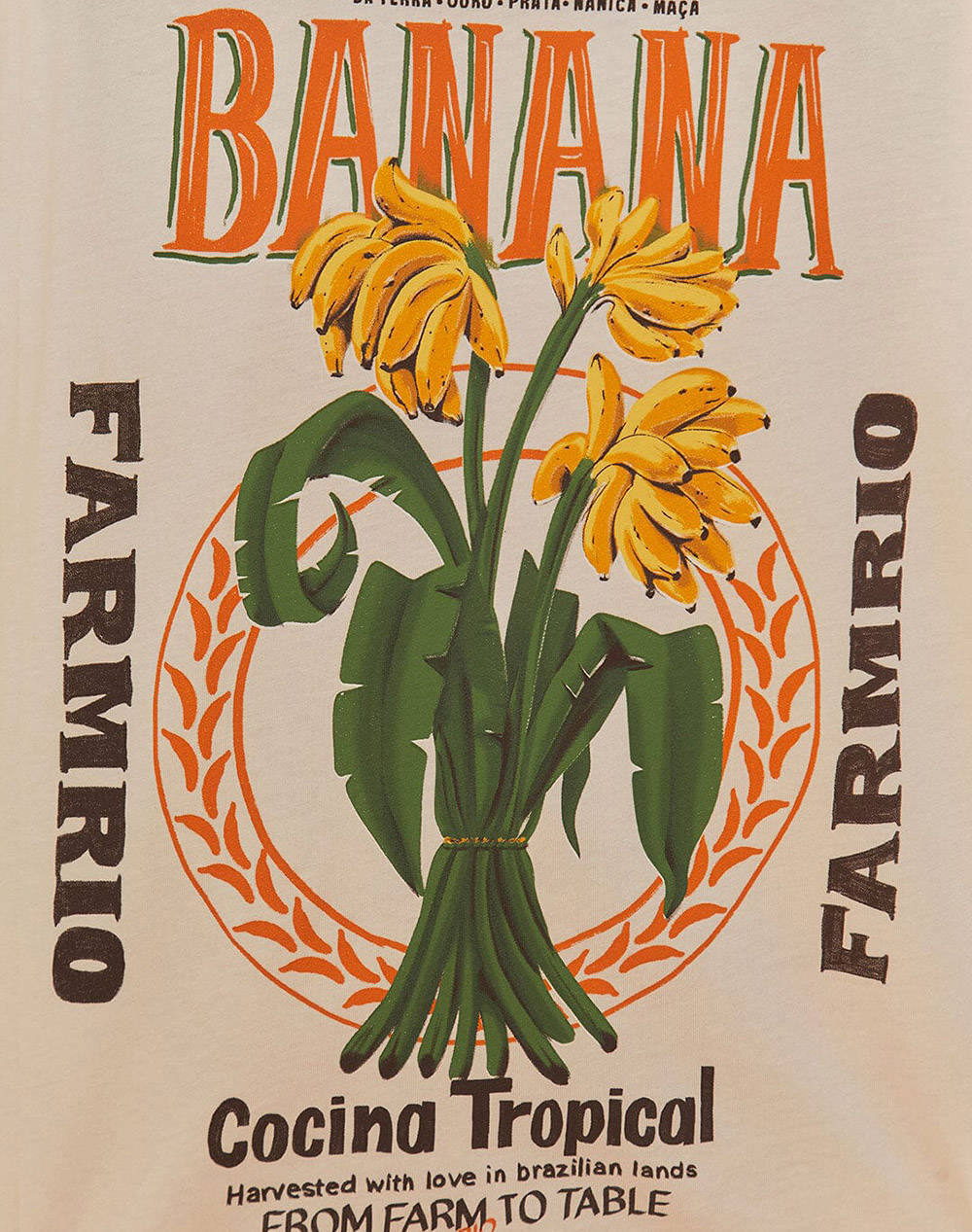 FARM RIO BANANA COCINA OFF-WHITE RELAXED T-SHIRT