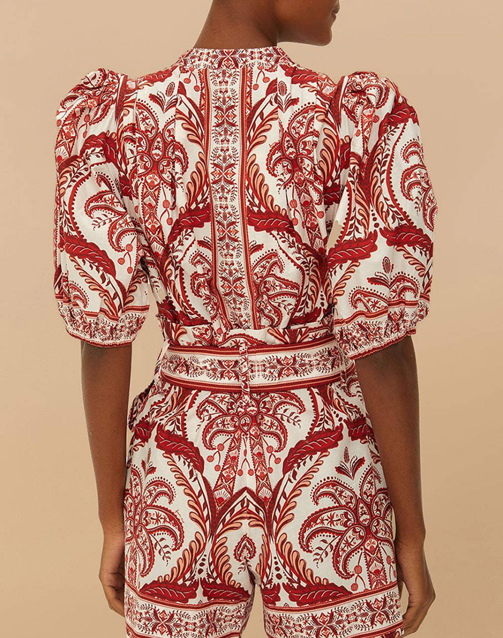 FARM RIO TROPICAL CAMEO OFF-WHITE ROMPER
