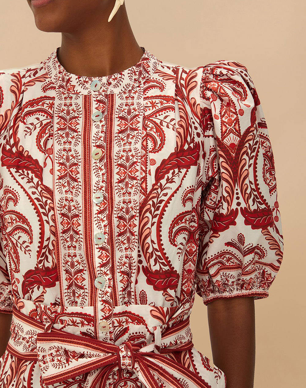 FARM RIO TROPICAL CAMEO OFF-WHITE ROMPER