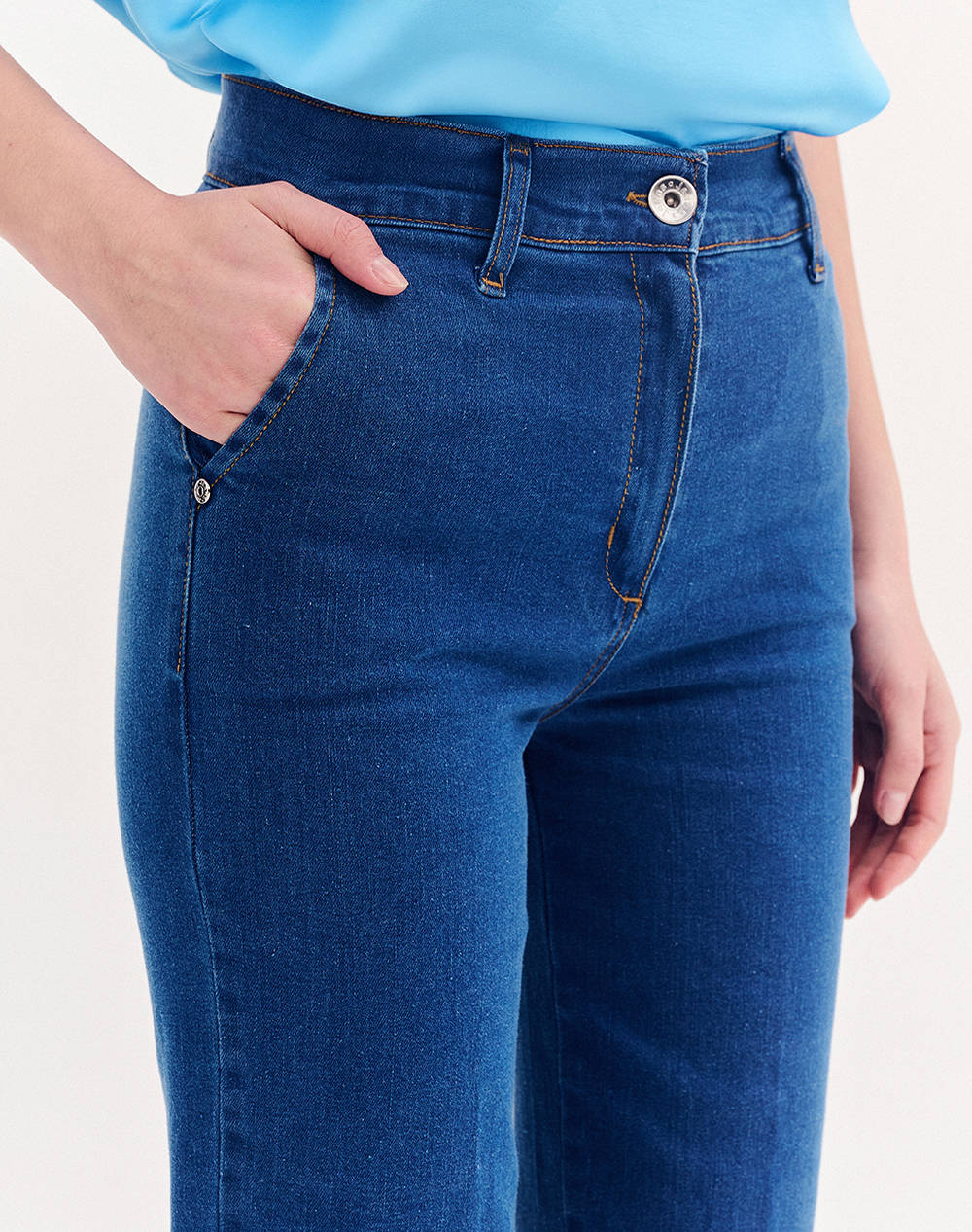 FOREL Pantaloni jean crop