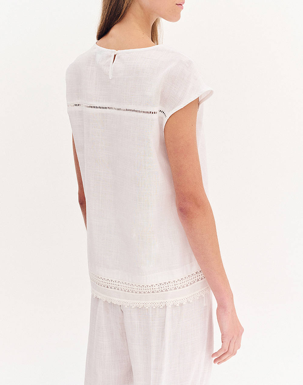 FOREL Bluza din bumbac cu broderie