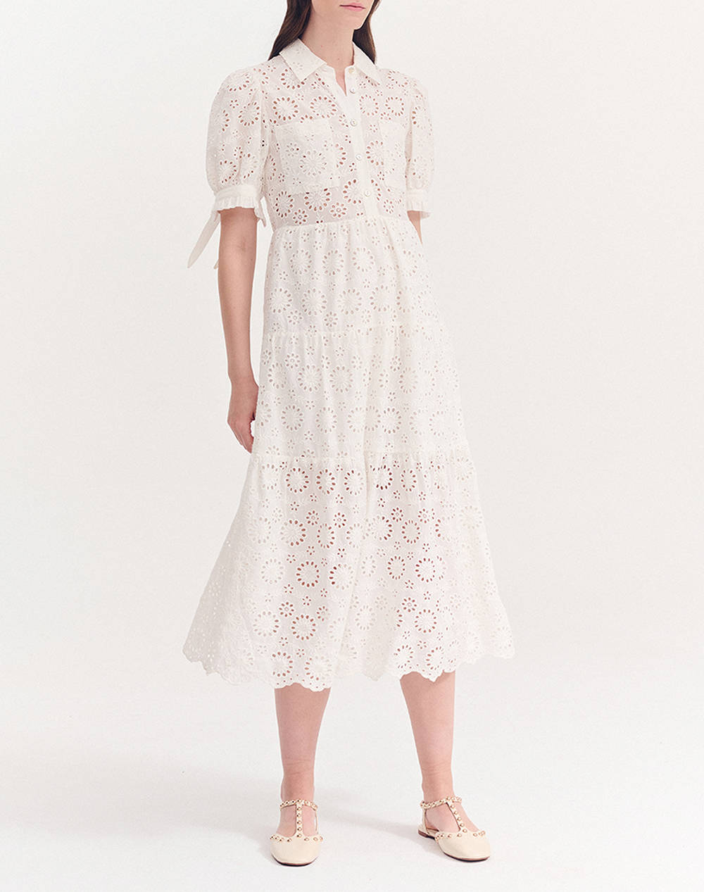FOREL Rochie midi cu broderie