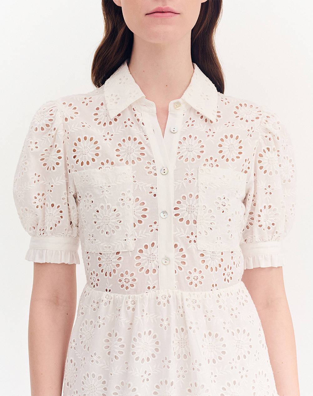 FOREL Rochie midi cu broderie