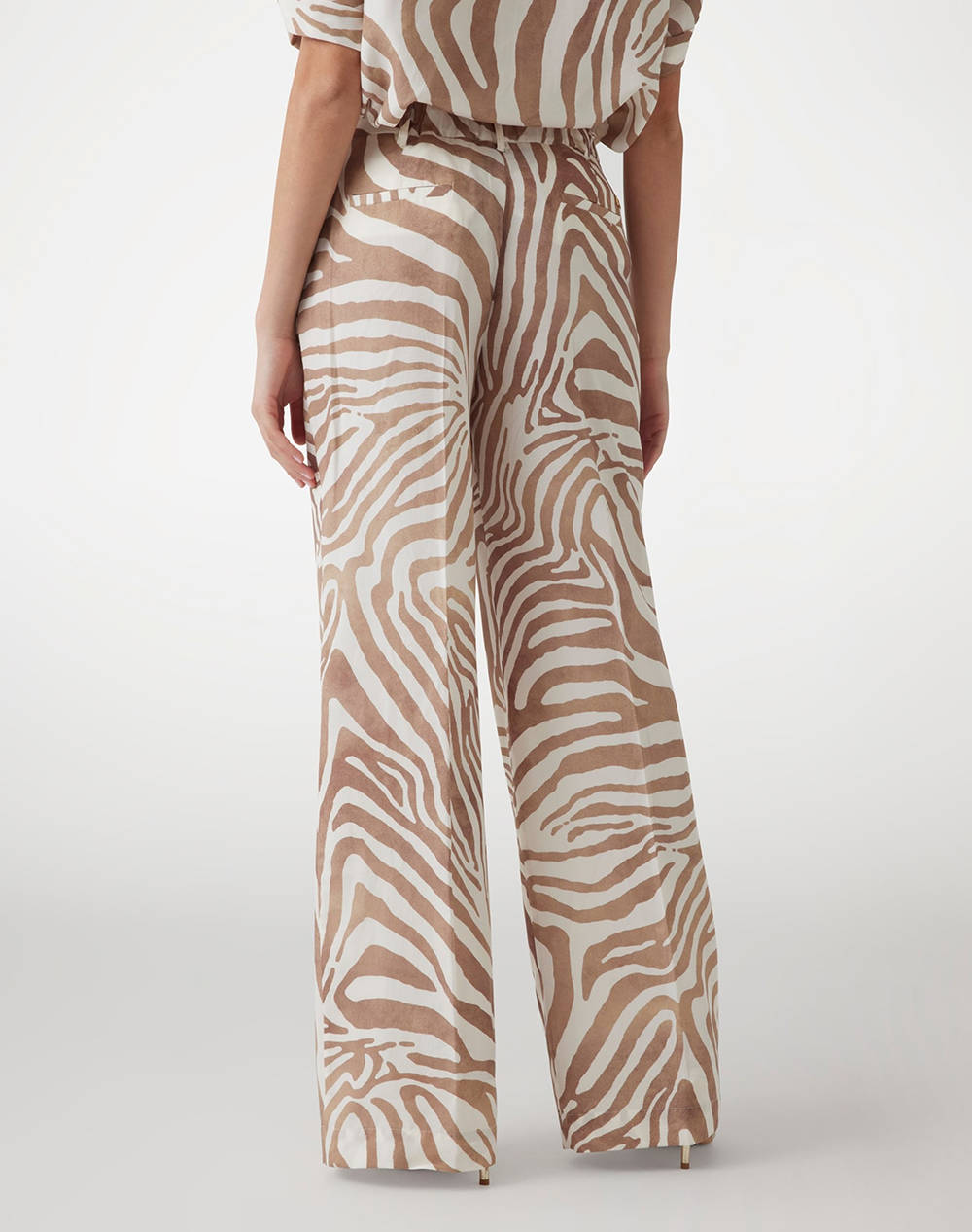 GUESS MARCIANO GISELLE STRAIGHT PAN - ECO TENCEL LINEN PRINTED PANTALONI DE DAMA