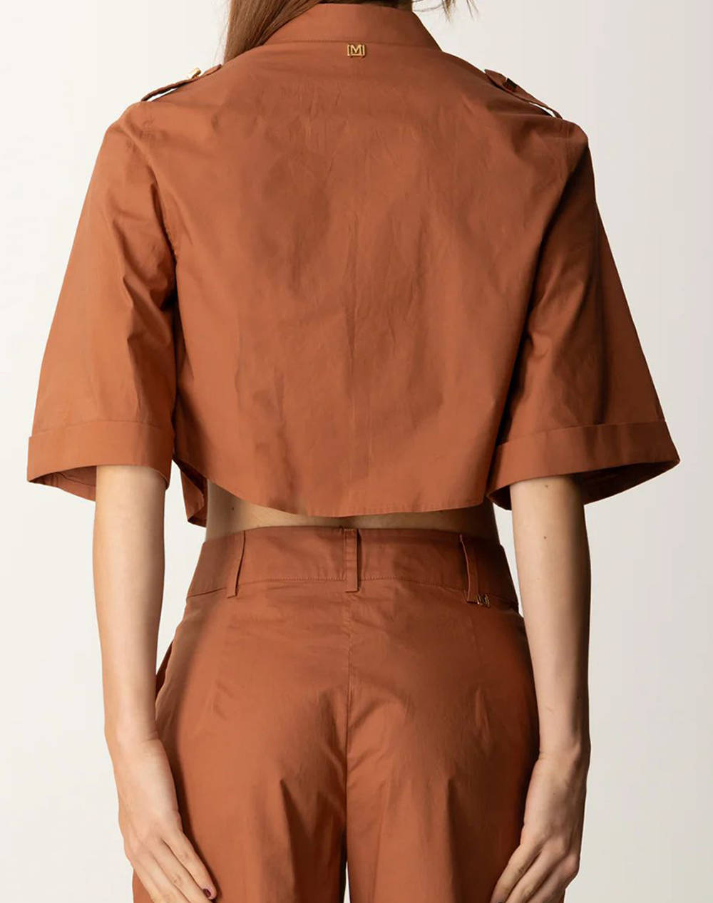 GUESS MARCIANO PAT CROPPED SHIRT - LIGHT STR COTTON POPELIN 110 CAMASA DE DAMA