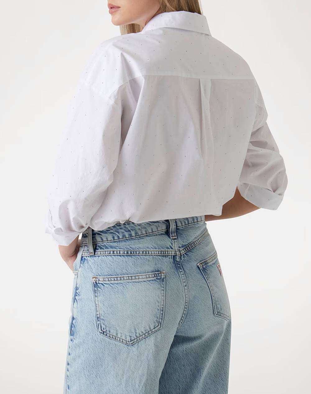 GUESS SILVIA HOTFIX LS SHIRT CAMASA DE DAMA