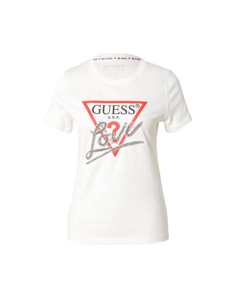 GUESS SS CN TRIANGLE LOVE TEE BLUZA DE DAMA