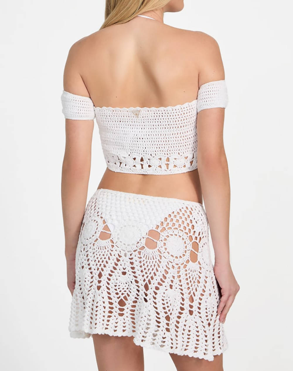 GUESS CROCHET TOP - ACRYLIC CROCHET YARN BLUZA W