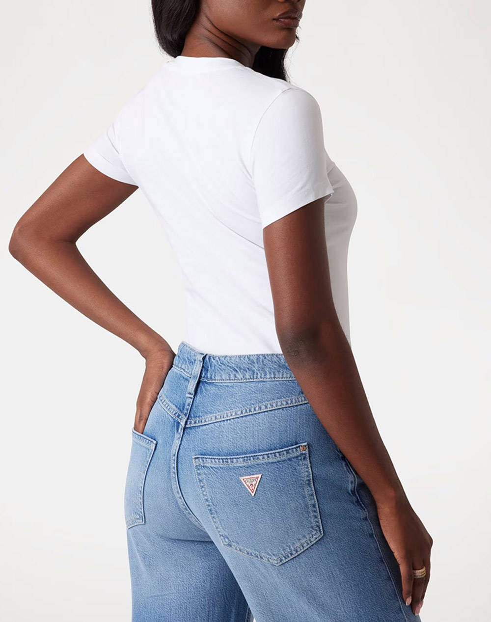GUESS CN SS GLITTER DEGRADE LOGO TEE BLUZA DE DAMA