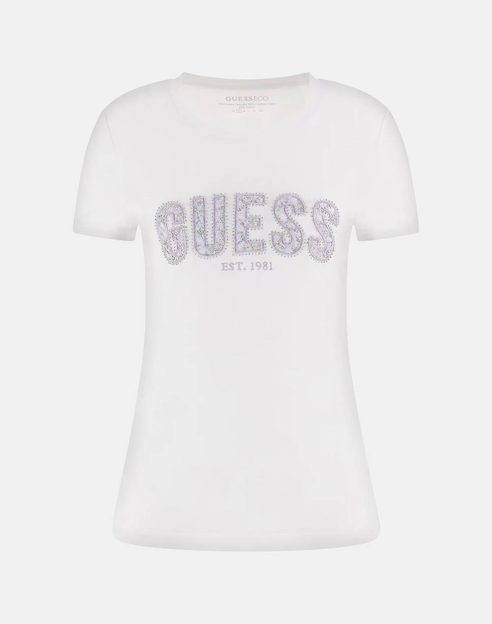GUESS CN SS LOGO LACE TEE BLUZA DE DAMA