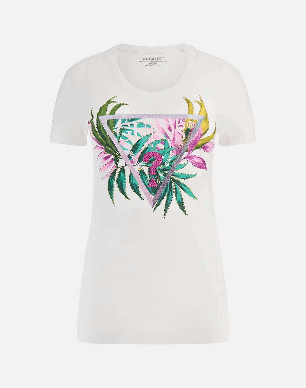 GUESS CN SS LEAF TRIANGLE TEE BLUZA DE DAMA